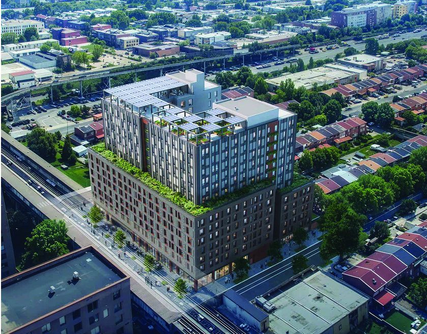 Livonia Housing Project aerial rendering